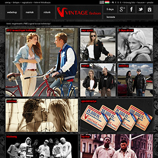 Vintage Fashion - webdesign és arculattervezés